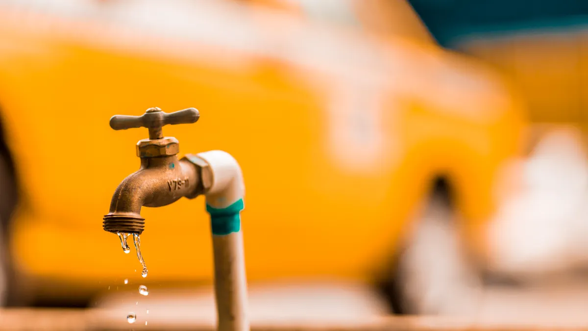 dripping outdoor water tap
